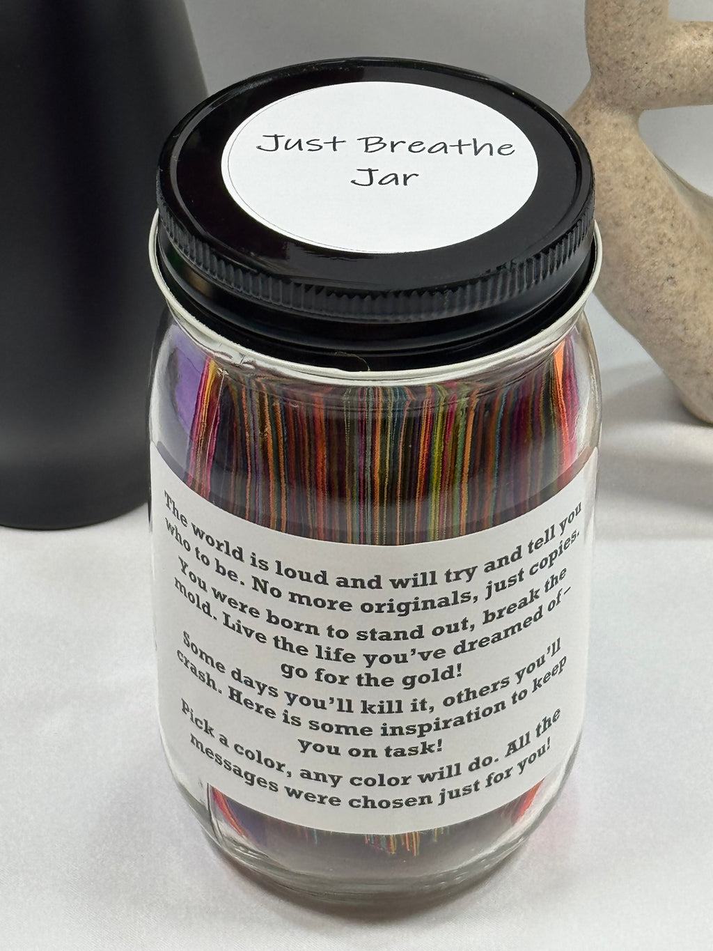 Glowed up girlS Just Breathe Jar