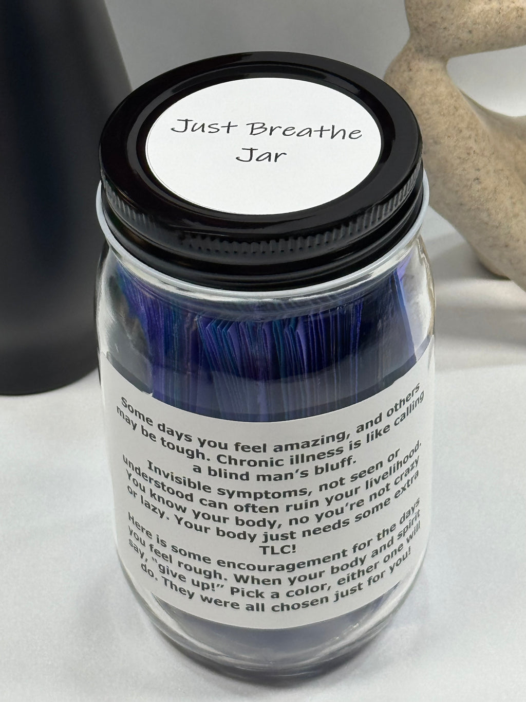 Living with liMits Just Breathe Jars